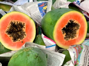 Contenedor de papaya pasión red